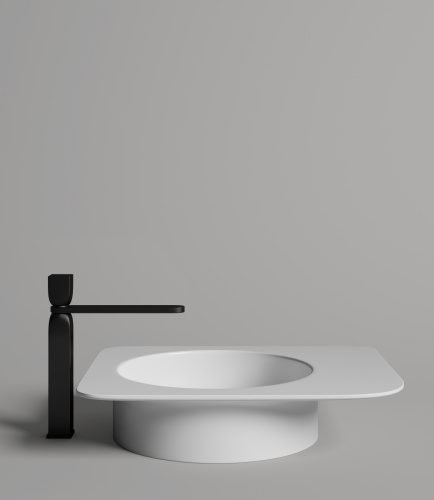 Раковина из искусственного камня S-Sense Salini ALDA 110611G 60х40 накладная цвет белый без отверстий под смеситель